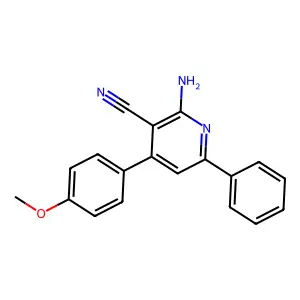 2-Amino-4-(4-methoxyphenyl)-6-phenylnicotinonitrile structure