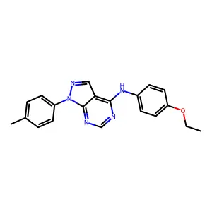 N-(4-ethoxyphenyl)-1-(4-methylphenyl)-1H-pyrazolo[3,4-d]pyrimidin-4-amine structure