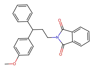 2-[3-(4-Methoxyphenyl)-3-phenylpropyl]isoindole-1,3-dione structure