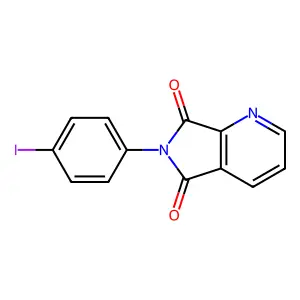 6-(4-iodophenyl)-5H-pyrrolo[3,4-b]pyridine-5,7(6H)-dione structure
