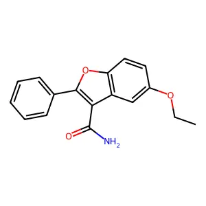 5-Ethoxy-2-phenyl-1-benzofuran-3-carboxamide structure