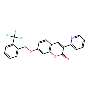 3-Pyridin-2-yl-7-[[2-(trifluoromethyl)phenyl]methoxy]chromen-2-one structure