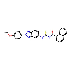 N-[[2-(4-ethoxyphenyl)benzotriazol-5-yl]carbamothioyl]naphthalene-1-carboxamide structure