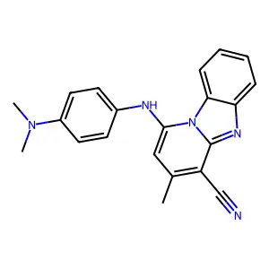 1-[4-(Dimethylamino)anilino]-3-methylpyrido[1,2-a]benzimidazole-4-carbonitrile structure