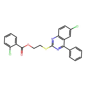 2-[(6-Chloro-4-phenylquinazolin-2-yl)sulfanyl]ethyl 2-chlorobenzoate structure
