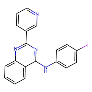 N-(4-iodophenyl)-2-(pyridin-3-yl)quinazolin-4-amine structure