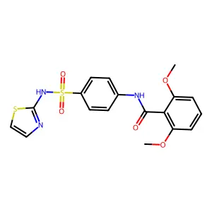 2,6-Dimethoxy-N-[4-(thiazol-2-ylsulfamoyl)-phenyl]-benzamide structure