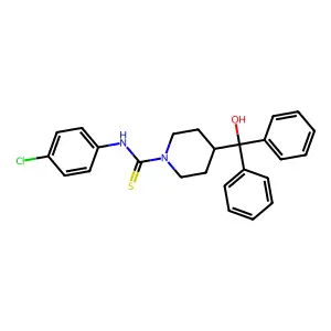 N-(4-chlorophenyl)-4-[hydroxy(diphenyl)methyl]piperidine-1-carbothioamide structure