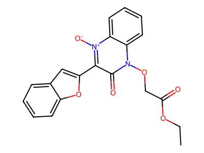 Ethyl 2-[3-(1-benzofuran-2-yl)-4-oxido-2-oxoquinoxalin-4-ium-1-yl]oxyacetate structure
