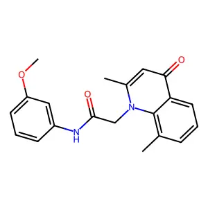 2-(2,8-dimethyl-4-oxoquinolin-1-yl)-N-(3-methoxyphenyl)acetamide structure