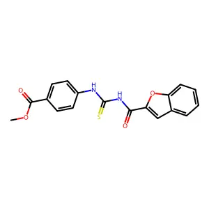 Methyl 4-(1-benzofuran-2-carbonylcarbamothioylamino)benzoate structure