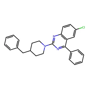 2-(4-Benzylpiperidin-1-yl)-6-chloro-4-phenylquinazoline structure