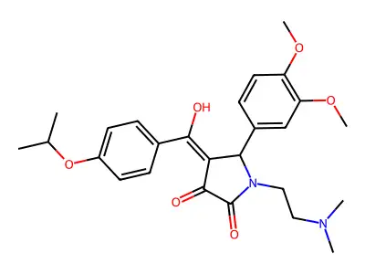 5-(3,4-dimethoxyphenyl)-1-(2-dimethylaminoethyl)-4-[hydroxy-(4-propan-2-yloxyphenyl)methylidene]pyrrolidine-2,3-dione structure
