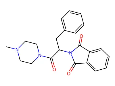 2-[1-(4-Methylpiperazin-1-yl)-1-oxo-3-phenylpropan-2-yl]isoindole-1,3-dione structure