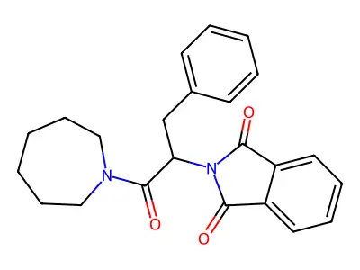 2-[1-(Azepan-1-yl)-1-oxo-3-phenylpropan-2-yl]isoindole-1,3-dione structure
