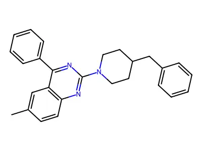 2-(4-Benzylpiperidin-1-yl)-6-methyl-4-phenylquinazoline structure