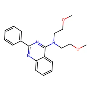 N,N-bis(2-methoxyethyl)-2-phenylquinazolin-4-amine structure
