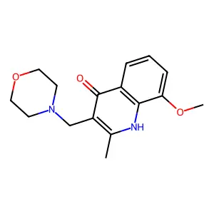 8-methoxy-2-methyl-3-(morpholin-4-ylmethyl)-1H-quinolin-4-one structure