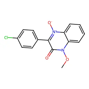 3-(4-Chlorophenyl)-1-methoxy-4-oxidoquinoxalin-4-ium-2-one structure