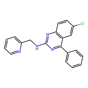 6-chloro-4-phenyl-N-(pyridin-2-ylmethyl)quinazolin-2-amine structure
