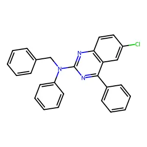N-benzyl-6-chloro-N,4-diphenylquinazolin-2-amine structure