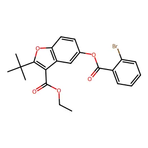 Ethyl 5-[(2-bromobenzoyl)oxy]-2-tert-butyl-1-benzofuran-3-carboxylate structure