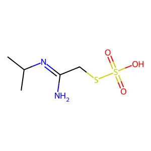 S-(2-Imino-2-(isopropylamino)ethyl) hydrogen thiosulfate structure