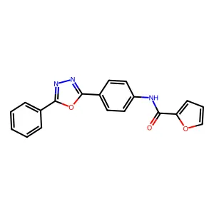 N-[4-(5-phenyl-1,3,4-oxadiazol-2-yl)phenyl]furan-2-carboxamide structure