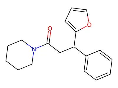3-(Furan-2-yl)-3-phenyl-1-piperidin-1-ylpropan-1-one structure