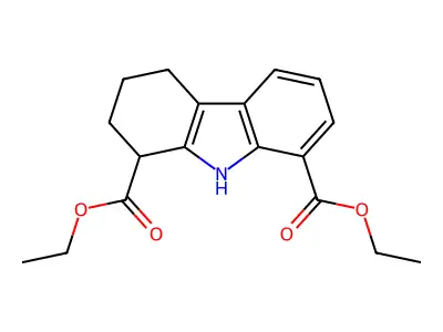 diethyl 2,3,4,9-tetrahydro-1H-carbazole-1,8-dicarboxylate structure