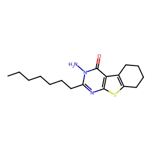 3-Amino-2-heptyl-5,6,7,8-tetrahydro-[1]benzothiolo[2,3-d]pyrimidin-4-one structure
