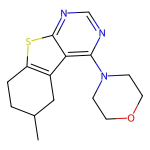 4-(6-Methyl-5,6,7,8-tetrahydro-[1]benzothiolo[2,3-d]pyrimidin-4-yl)morpholine structure