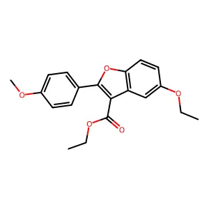 Ethyl 5-ethoxy-2-(4-methoxyphenyl)-1-benzofuran-3-carboxylate structure