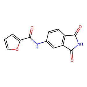 N-(1,3-dioxo-2,3-dihydro-1H-isoindol-5-yl)furan-2-carboxamide structure