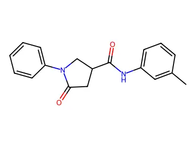 N-(3-methylphenyl)-5-oxo-1-phenylpyrrolidine-3-carboxamide structure
