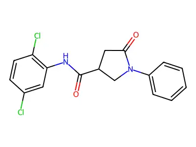 N-(2,5-dichlorophenyl)-5-oxo-1-phenylpyrrolidine-3-carboxamide structure