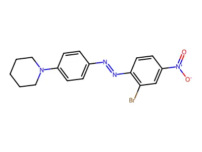 1-{4-[(2-Bromo-4-nitrophenyl)diazenyl]phenyl}piperidine structure