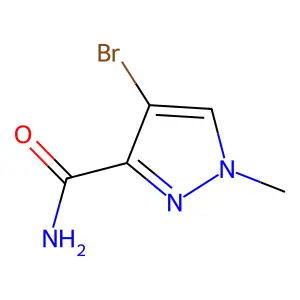 4-Bromo-1-methyl-1H-pyrazole-3-carboxamide structure
