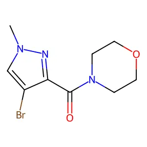 Morpholine, 4-(4-bromo-1-methylpyrazol-3-ylcarbonyl)- structure