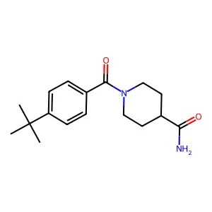 1-(4-Tert-butylbenzoyl)piperidine-4-carboxamide structure