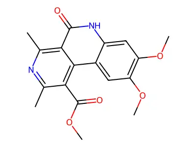 methyl 8,9-dimethoxy-2,4-dimethyl-5-oxo-5,6-dihydrobenzo[c]-2,7-naphthyridine-1-carboxylate structure