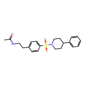 N-[2-[4-(4-phenylpiperidin-1-yl)sulfonylphenyl]ethyl]acetamide structure