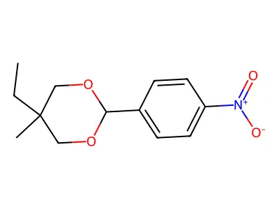5-Ethyl-5-methyl-2-(4-nitrophenyl)-1,3-dioxane structure