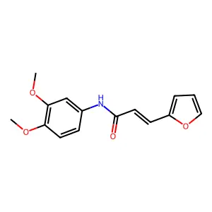 N-(3,4-dimethoxyphenyl)-3-(furan-2-yl)prop-2-enamide structure