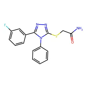 2-[5-(3-Fluoro-phenyl)-4-phenyl-4H-[1,2,4]triazol-3-ylsulfanyl]-acetamide structure