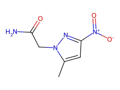 2-(5-methyl-3-nitro-1H-pyrazol-1-yl)acetamide structure