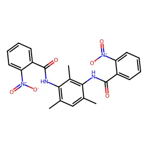 2-nitro-N-[2,4,6-trimethyl-3-[(2-nitrobenzoyl)amino]phenyl]benzamide structure