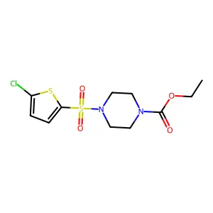 Ethyl 4-[(5-chlorothiophen-2-yl)sulfonyl]piperazine-1-carboxylate structure