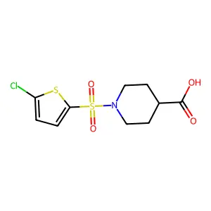 1-((5-Chlorothiophen-2-yl)sulfonyl)piperidine-4-carboxylic acid structure