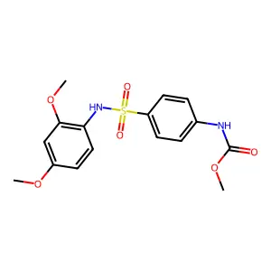 Carbamic acid, [4-[[(2,4-dimethoxyphenyl)amino]sulfonyl]phenyl]-, methyl ester structure